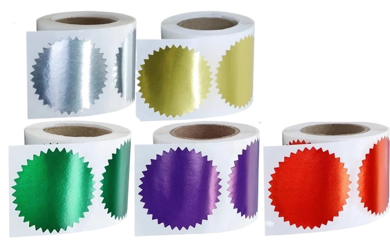 Adesivi in ​​rilievo 3 rotoli * 250 pezzi Adesivo in rilievo Timbro in acciaio Adesivi for ingranaggi Etichetta Certificato Sigilli Marchio Confezione regalo autoadesiva(Blue)