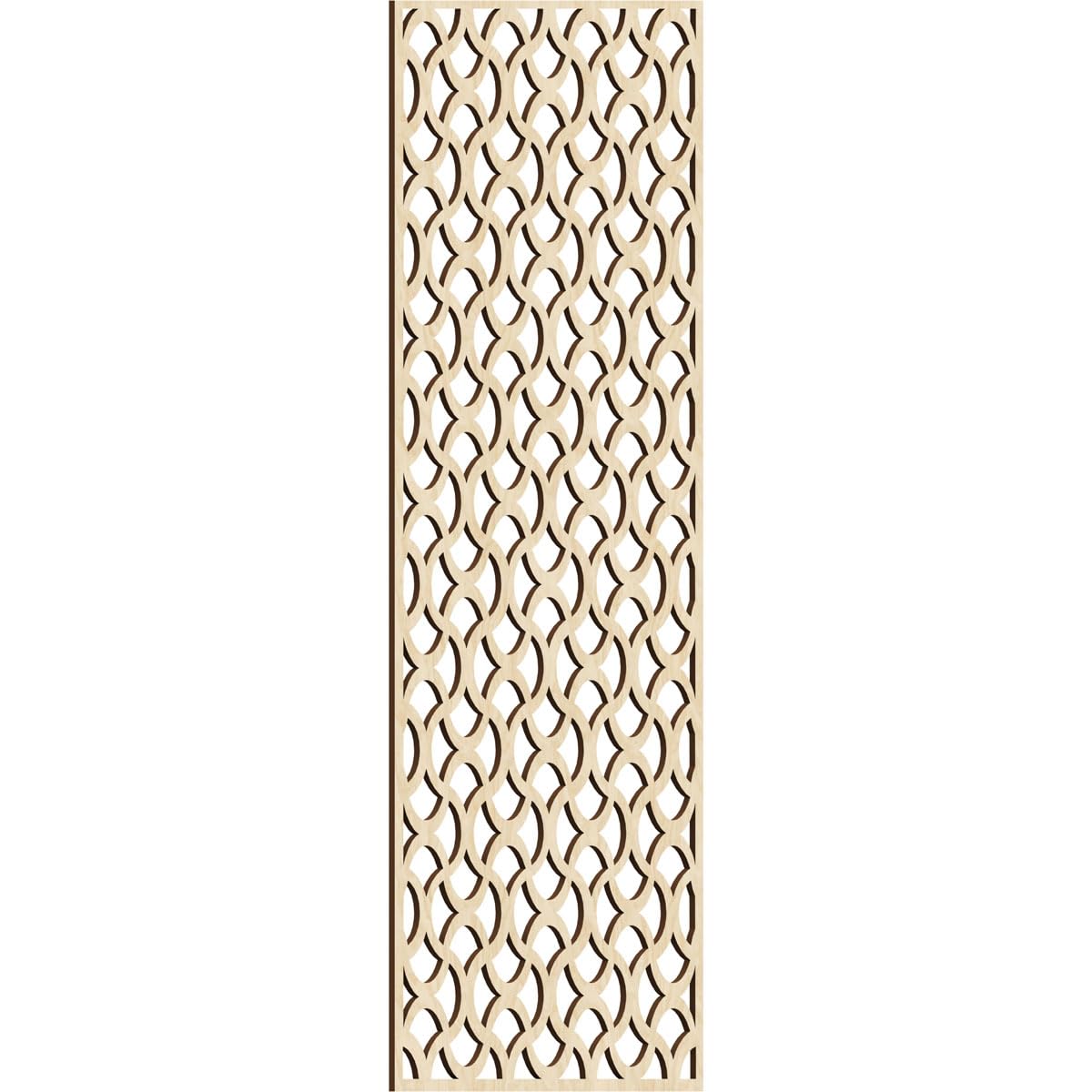 Resort Decorative Pierced Fretwork Wood Wall Panels, 19 3/8"W x 49 3/8"H x 1/4"T, Birch