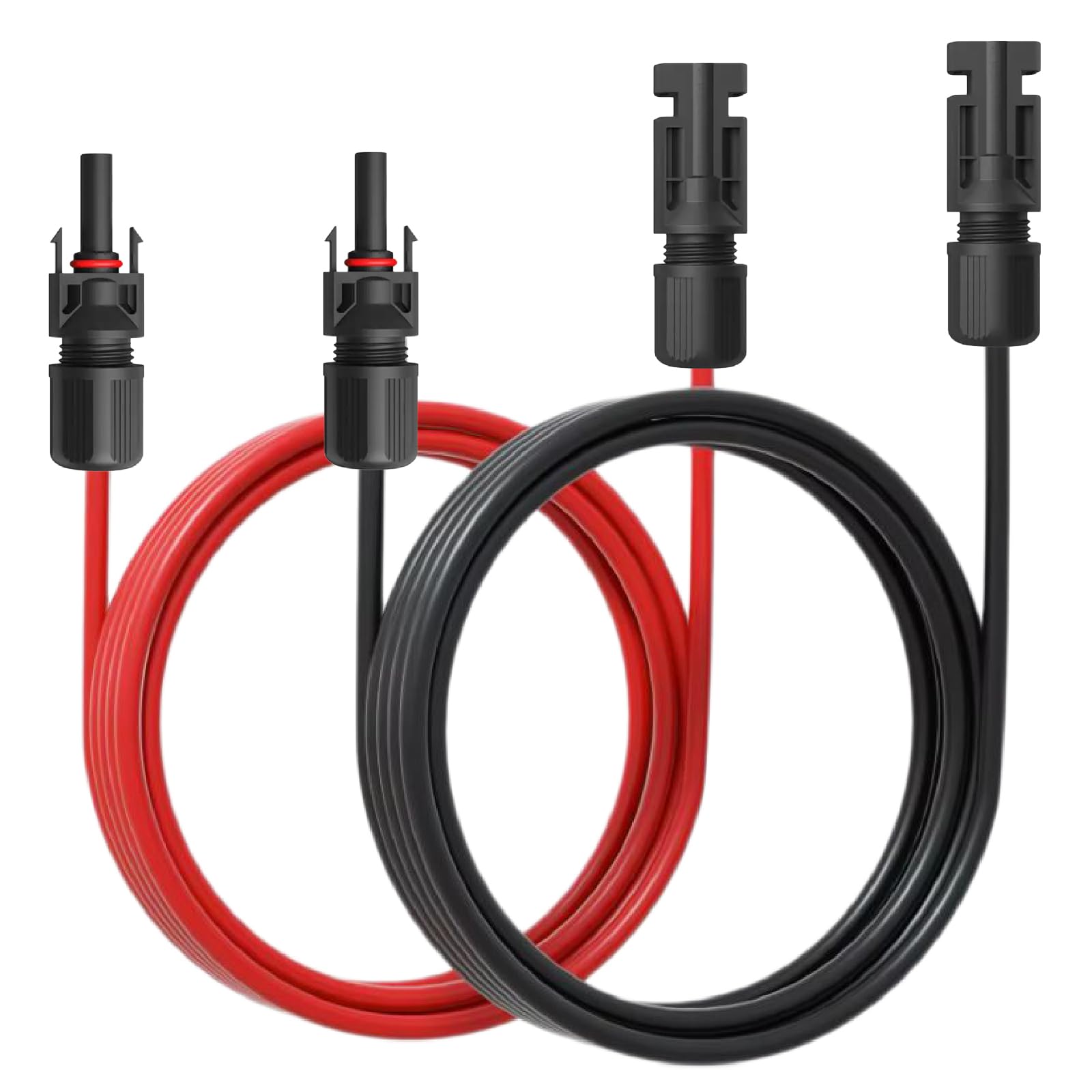 NAUCI Solar Verlängerungskabel für Solarpanel - Solarkabel mit PV Stecker/Buchse - Photovoltaik-Stecker - Kabel 4 mm² / 6 mm² - Solarstecker, Länge:2X 20M 6mm² inkl. 0% MwSt. gem. § 12 Abs. 3 UStG