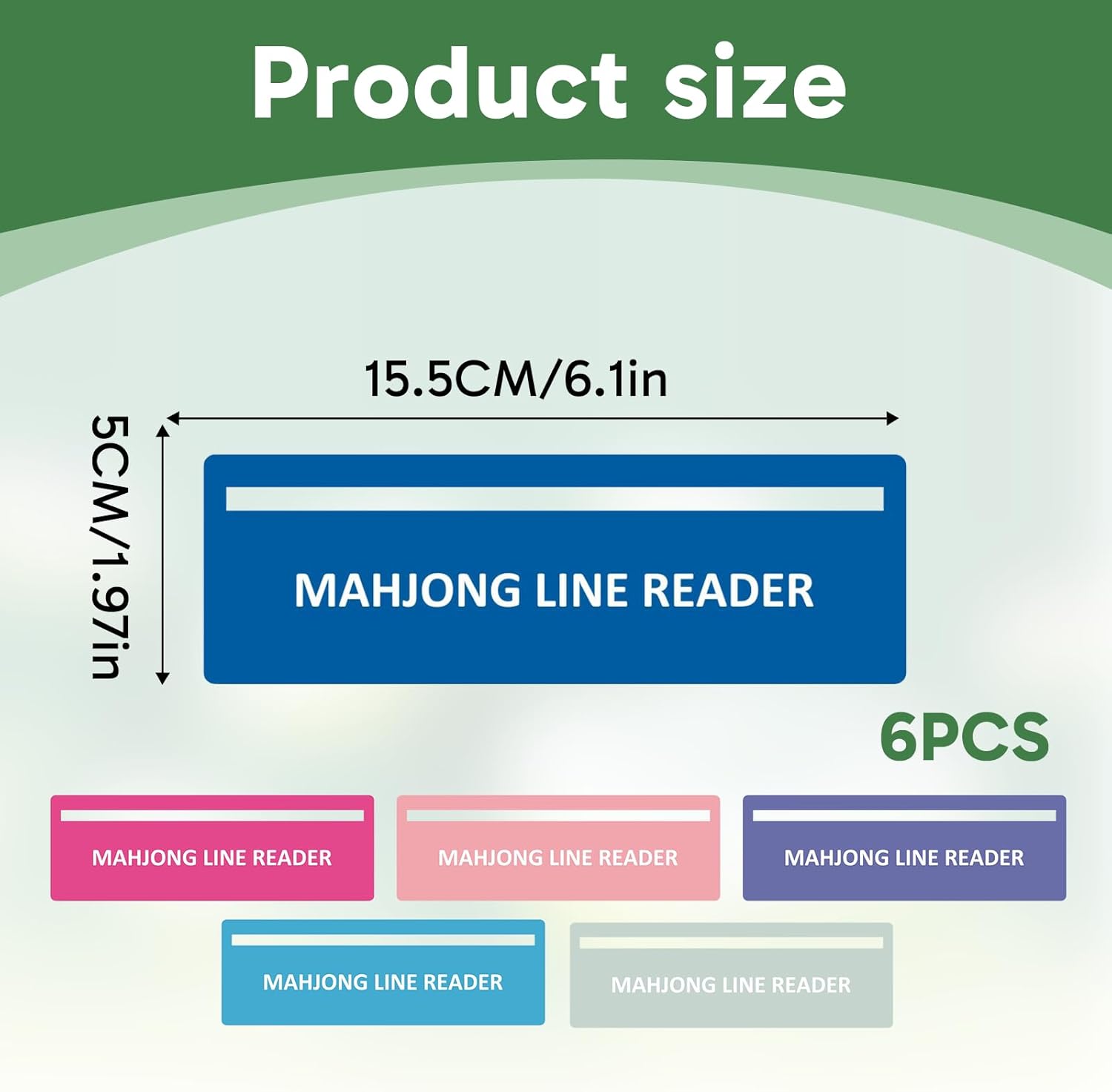 6 Pack Mahjong Line Finder,Line Reader, Easy Guide for Beginners, Durable Mahjong Helper for Family and Friends