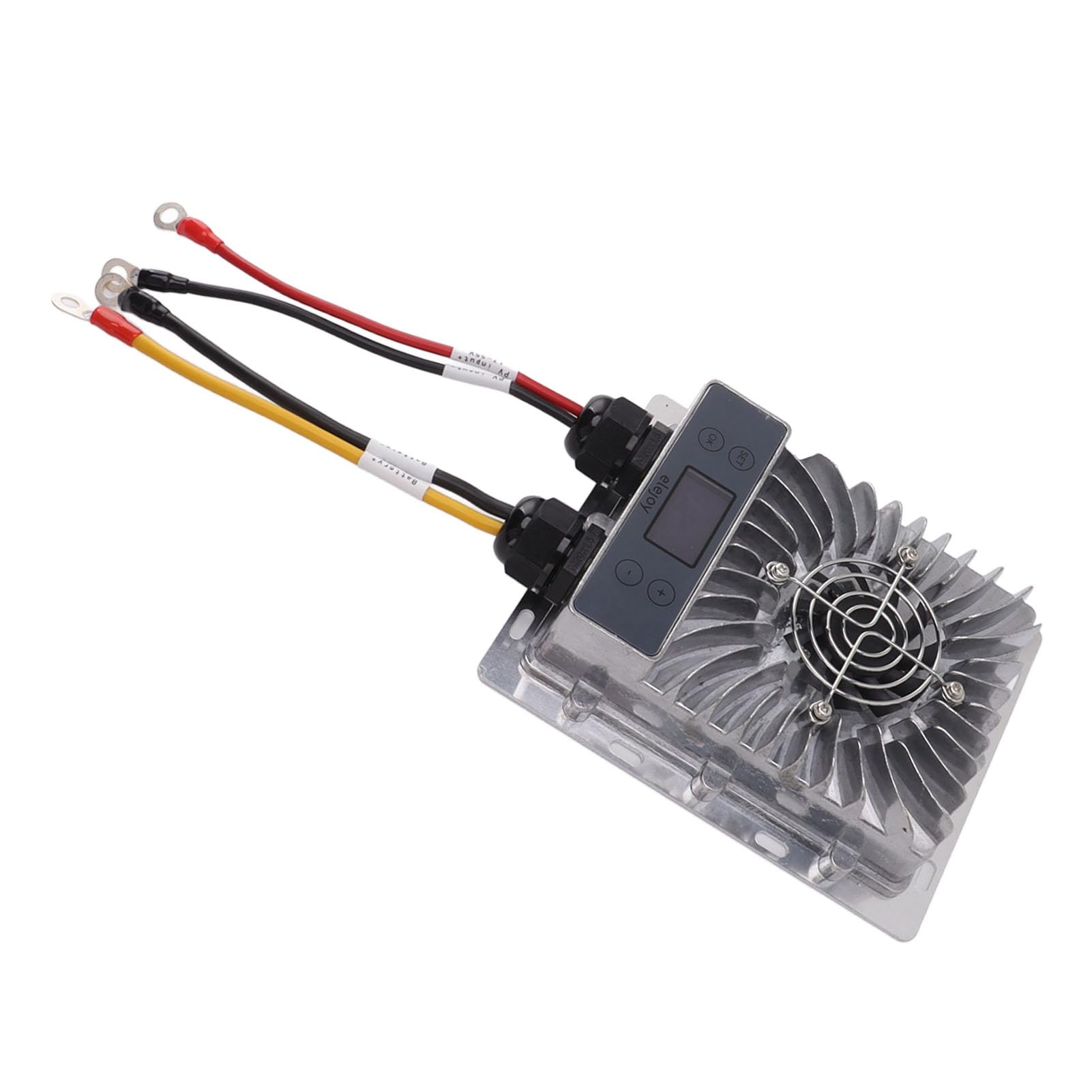 Fafeicy Regolatore di Carica Solare con Display LCD MPPT Regolatore del Pannello Solare 600W 10 a 30V Funzioni di Protezione Regolabili per la Ricarica della Batteria Fuori Rete per Barche