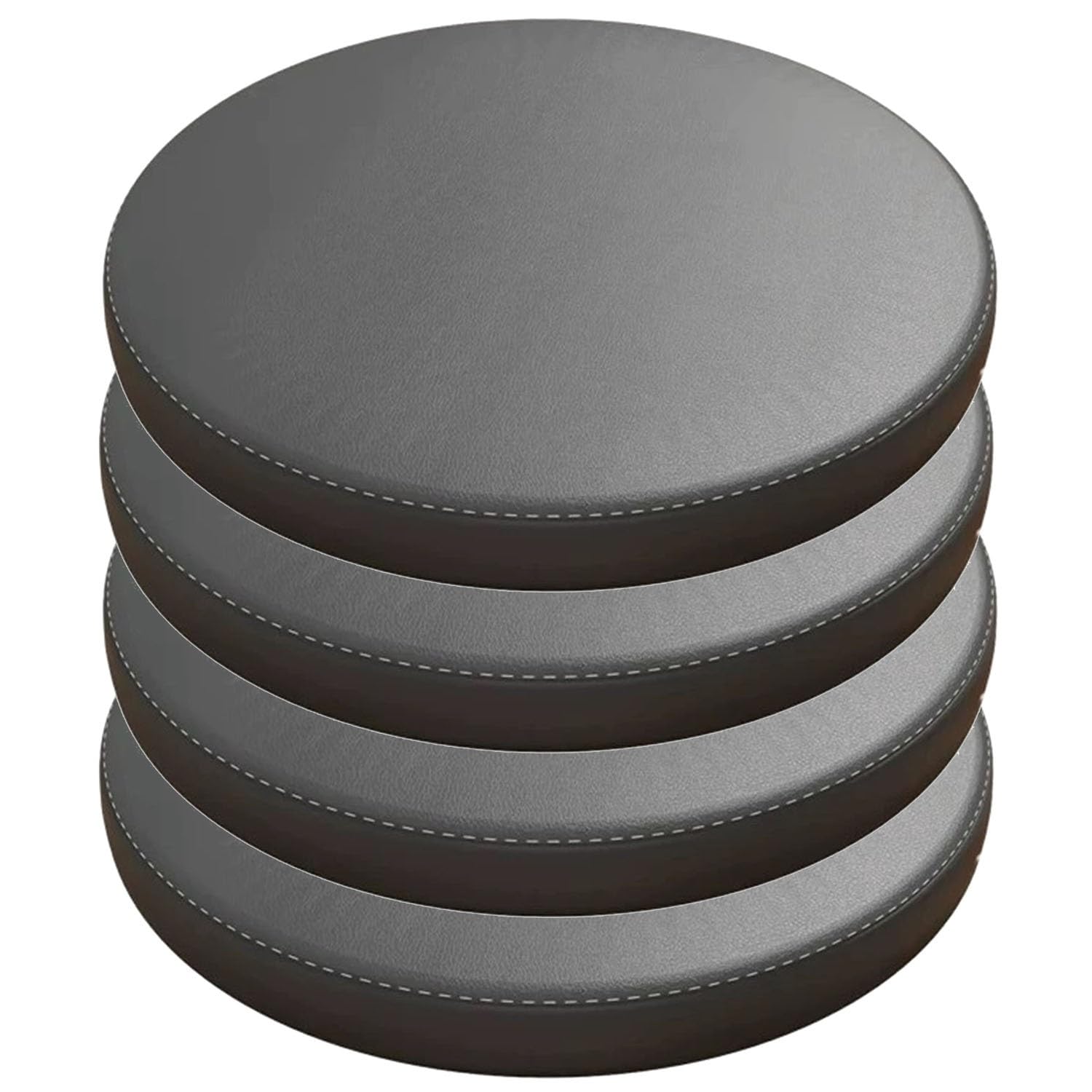 JORTUIO Round Chair Seat Pads, Set of 1/2 4 Round Waterproof Chair Cushions for Indoor Outdoor Furniture Dining,Garden, Bistro, Bar Stool,Patio, Office,Coffee Shop Cushion(Dark Gray,30cm(4pcs))
