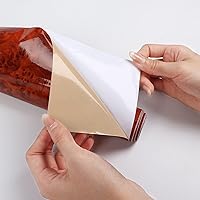 Vista 4 de Vinilo autoadhesivo de grano de madera de alto brillo para el interior del automóvil, calcomanías autoadhesivas de película DIY, rollo impermeable