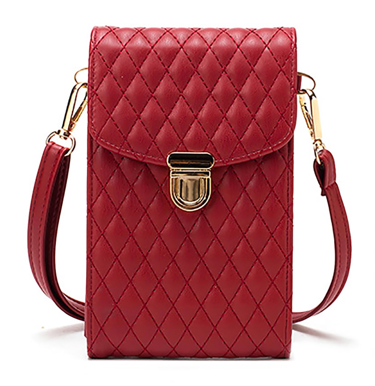 Small Leather Crossbody Bag for Women, Lightweight Crossover Purse Shoulder Handbags