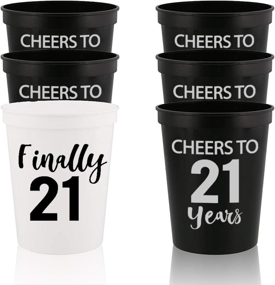 Finally 21 And Cheers To 21 Years Twenty First Stadium Party Cup 21st Birthday Decorations Bestie Cup Cheer Cups Happy 21st Birthday Cup 21st Birthday Decor Best Friend Bachelorette Party Cups