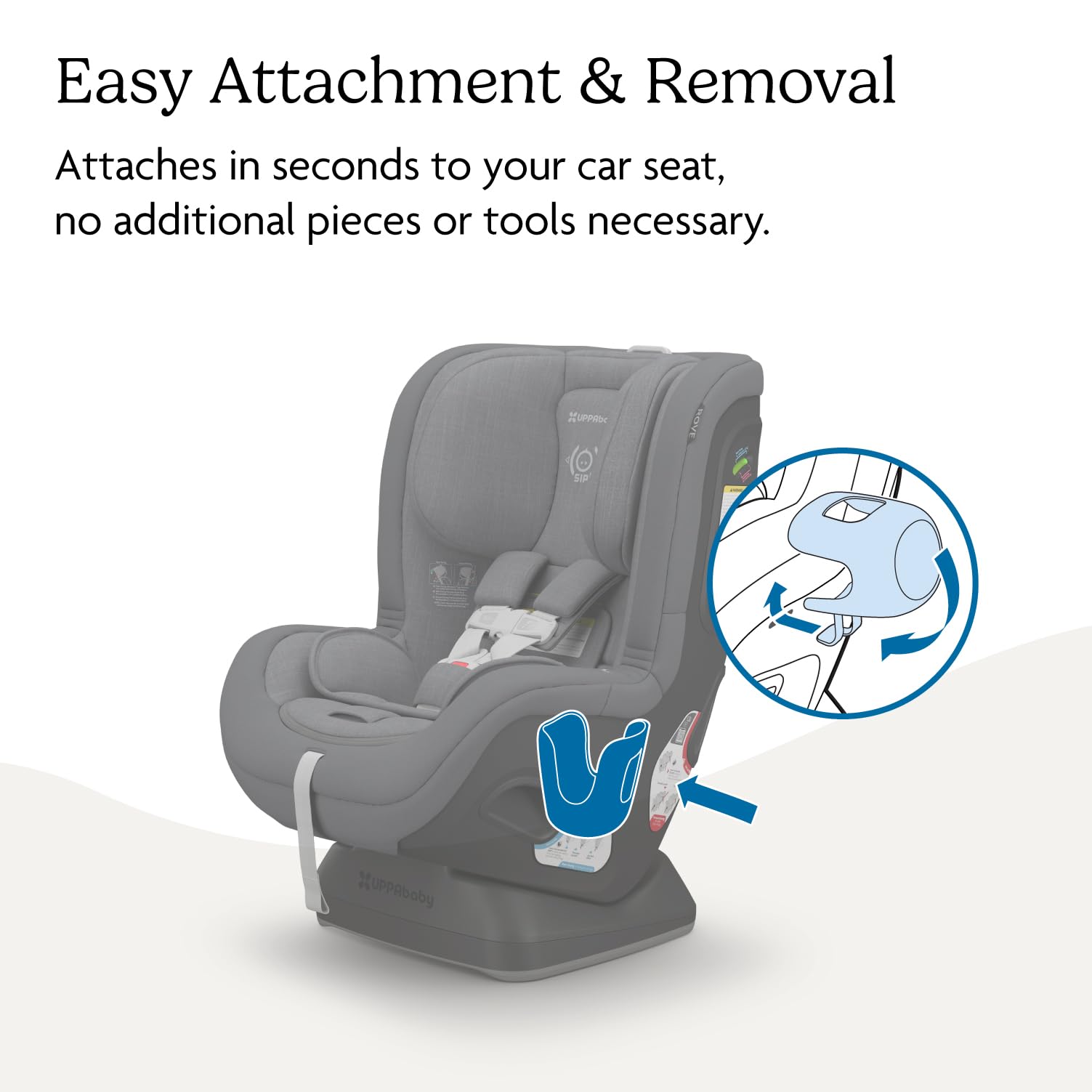 UPPAbaby Porte-gobelet pour siège auto convertible Rove - Fixation rapide + retrait - Peut contenir différentes tailles de boissons - Sans BPA - Passe au lave-vaisselle