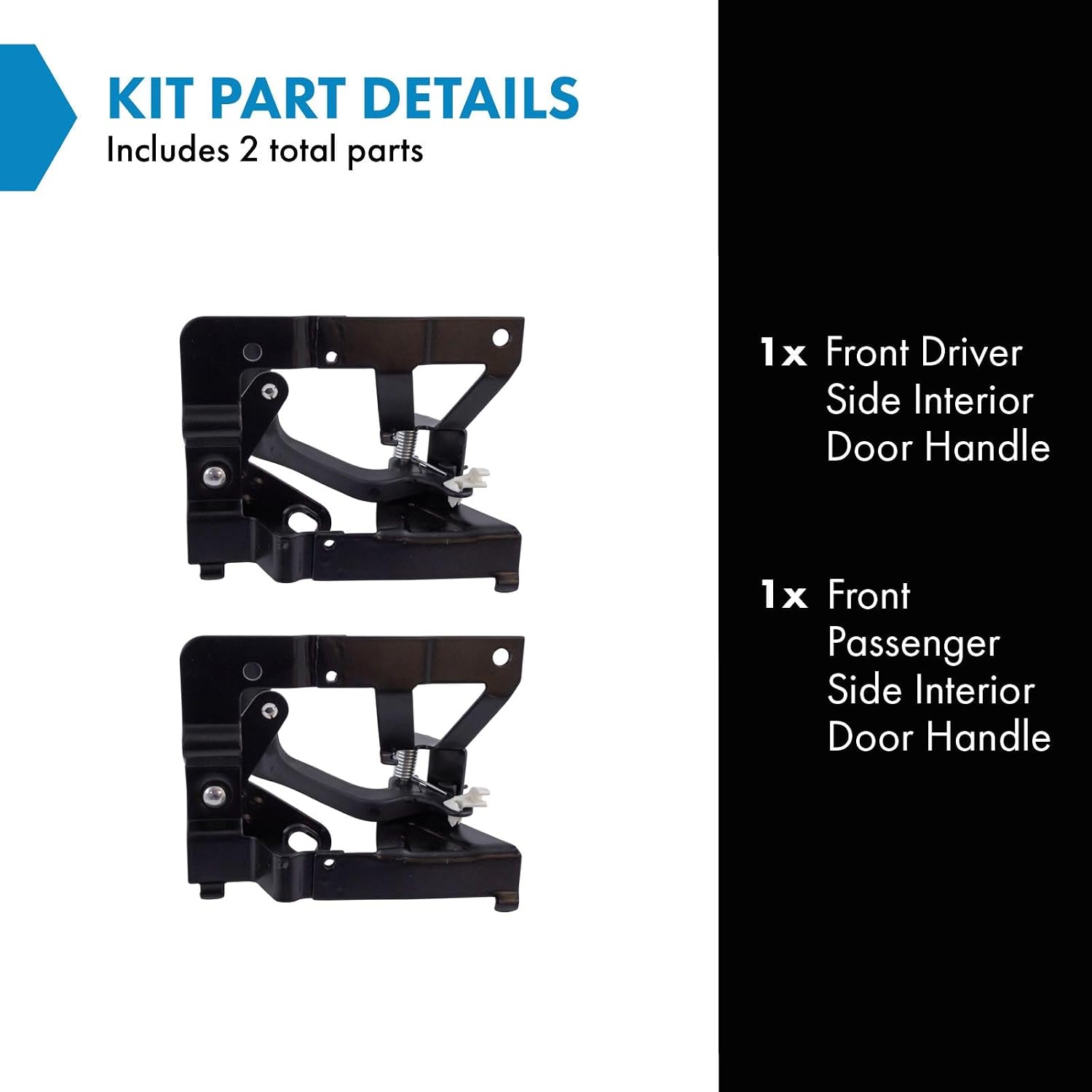 TRQ Front Inside Door Handle Pair Set of 2 for 96-05 Astro Safari Van
