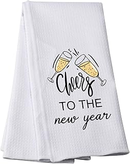 PWHAOO New Years Eve Party Kitchen Towel Cheers to The New Year Kitchen Towel Happy New Year Gift (The New Year T)