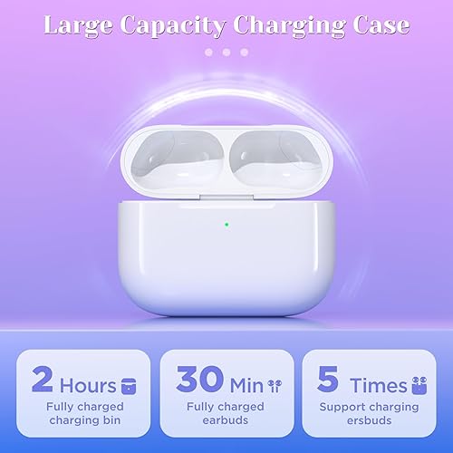 Miniatura 2 de Funda de carga inalámbrica compatible con AirPods Pro 3, puerto de carga tipo C para AirPod Pro 3, funda de carga con botón de sincronización de