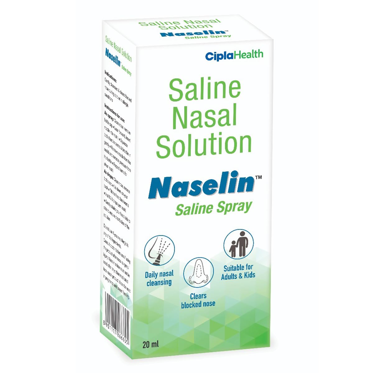 Naselin Saline - Bottle of 20ml Spray