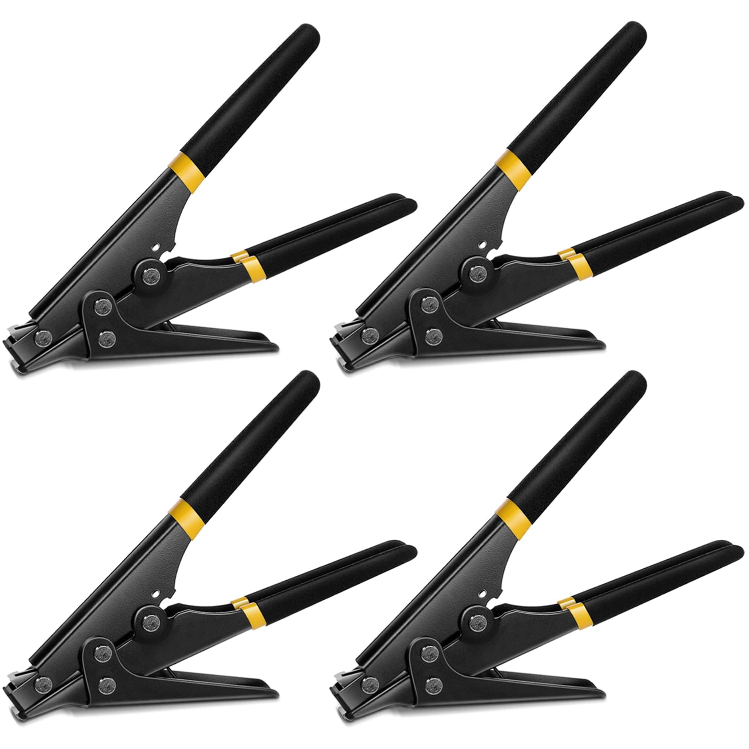 Shappy 4 herramientas de amarre de cremallera y herramienta cortadora de cables tensores para cortar 7.67 pulgadas para plástico o nailon de ancho de 0.09 a 0.35 pulgadas