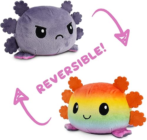 Miniatura 33 de TeeTurtle - El peluche original reversible de ajolote - Rosa + Negro - Bonitos animales sensoriales de peluche que muestran tu estado de ánimo de 4