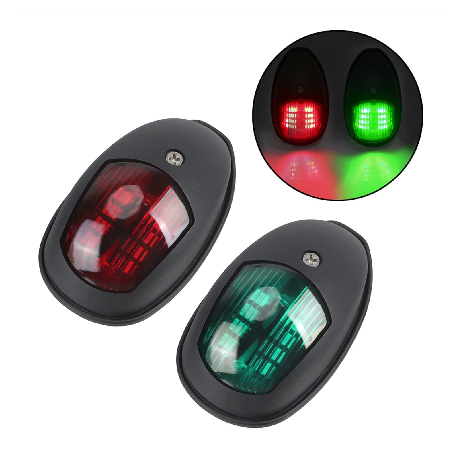 For il furgone del rimorchio camion di yacht della barca marina GUIDATO Lampada avvertimento segnale luce navigazione 0V-30V 2 PC/set Per la navigazione e la pesca(White)