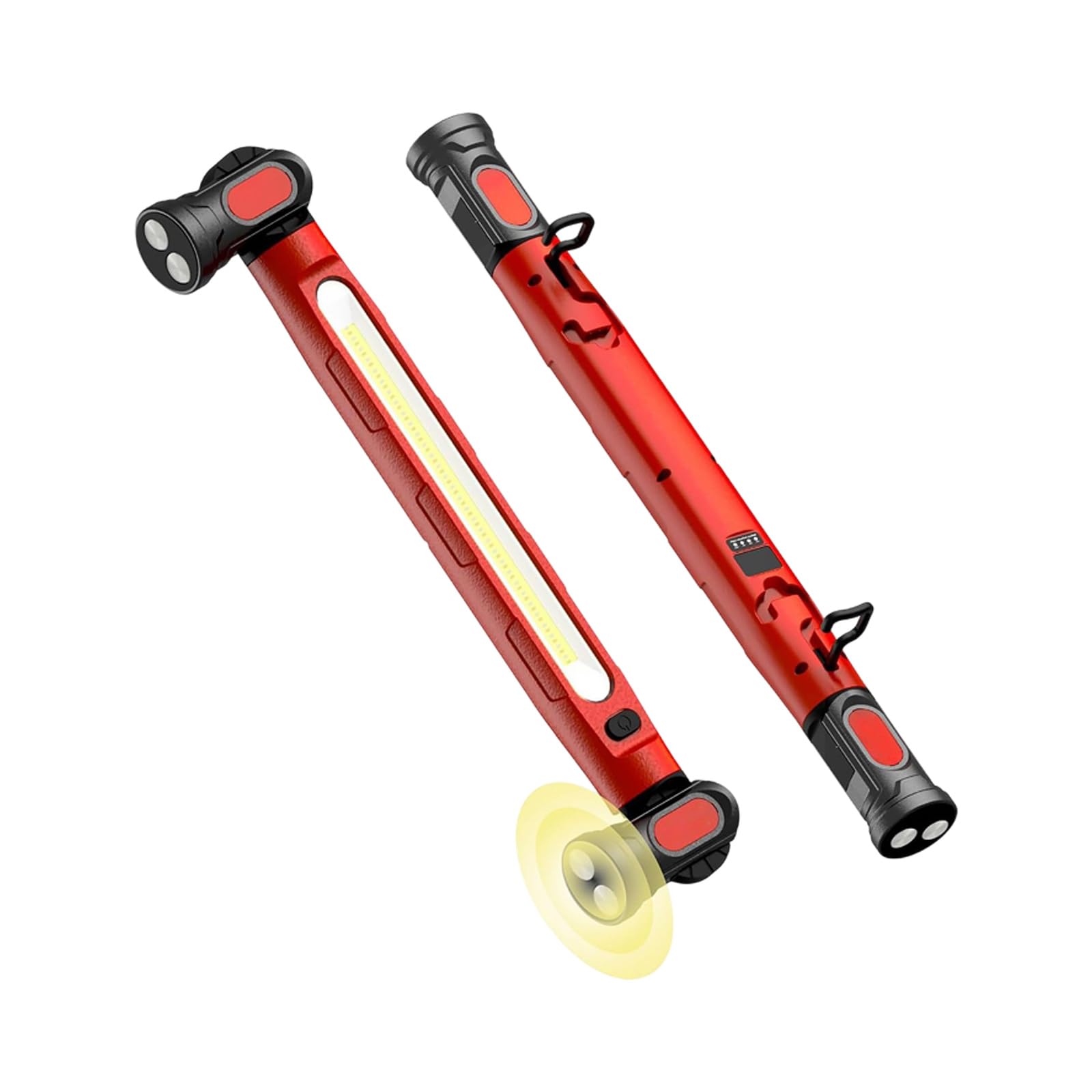 Kaeltsyn Powerful LED Portable Flashlight with 360 Degree Rotation Attachment 5200mAh for Mechanics and Outdoor Use Waterproof Light
