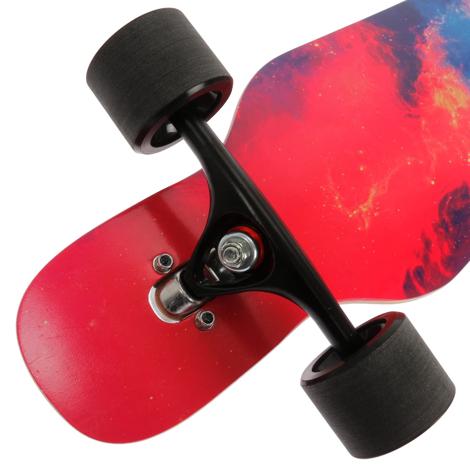 FunTomia Longboard avec 2 niveaux flexibles - Skateboard Drop Through Cruiser - Roulement à billes Mach1 Speed - Outil en T