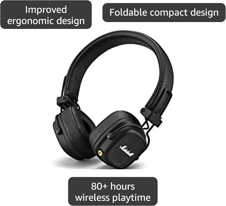 Amazon.co.jp: Marshall ワイヤレスオンイヤーヘッドホン Major Ⅳ