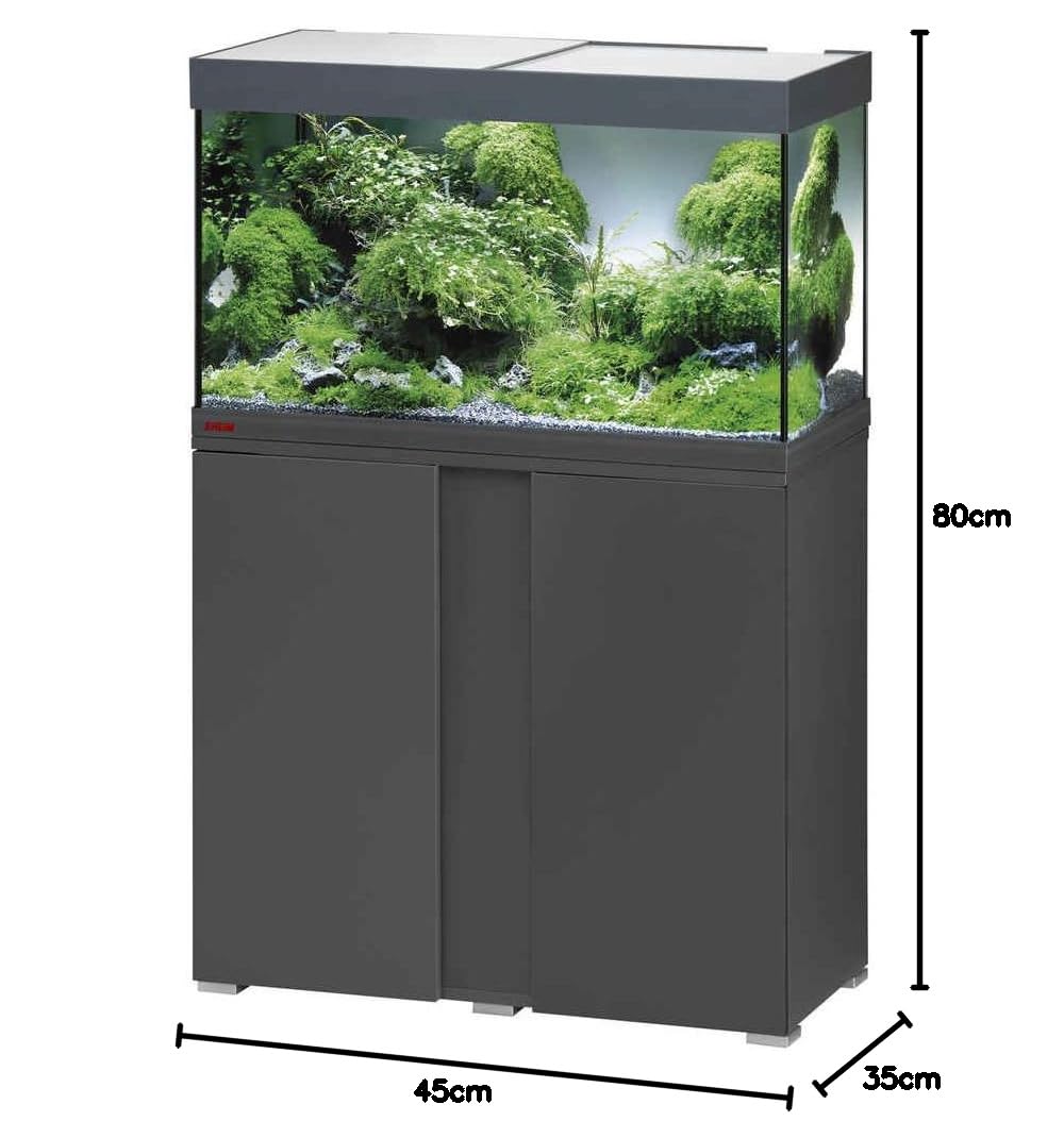 VIVALINE LED 126 COMBI anthracite 10.6w + biopower 160 + ch.100w total 81x36x119cm verre 6/8mm