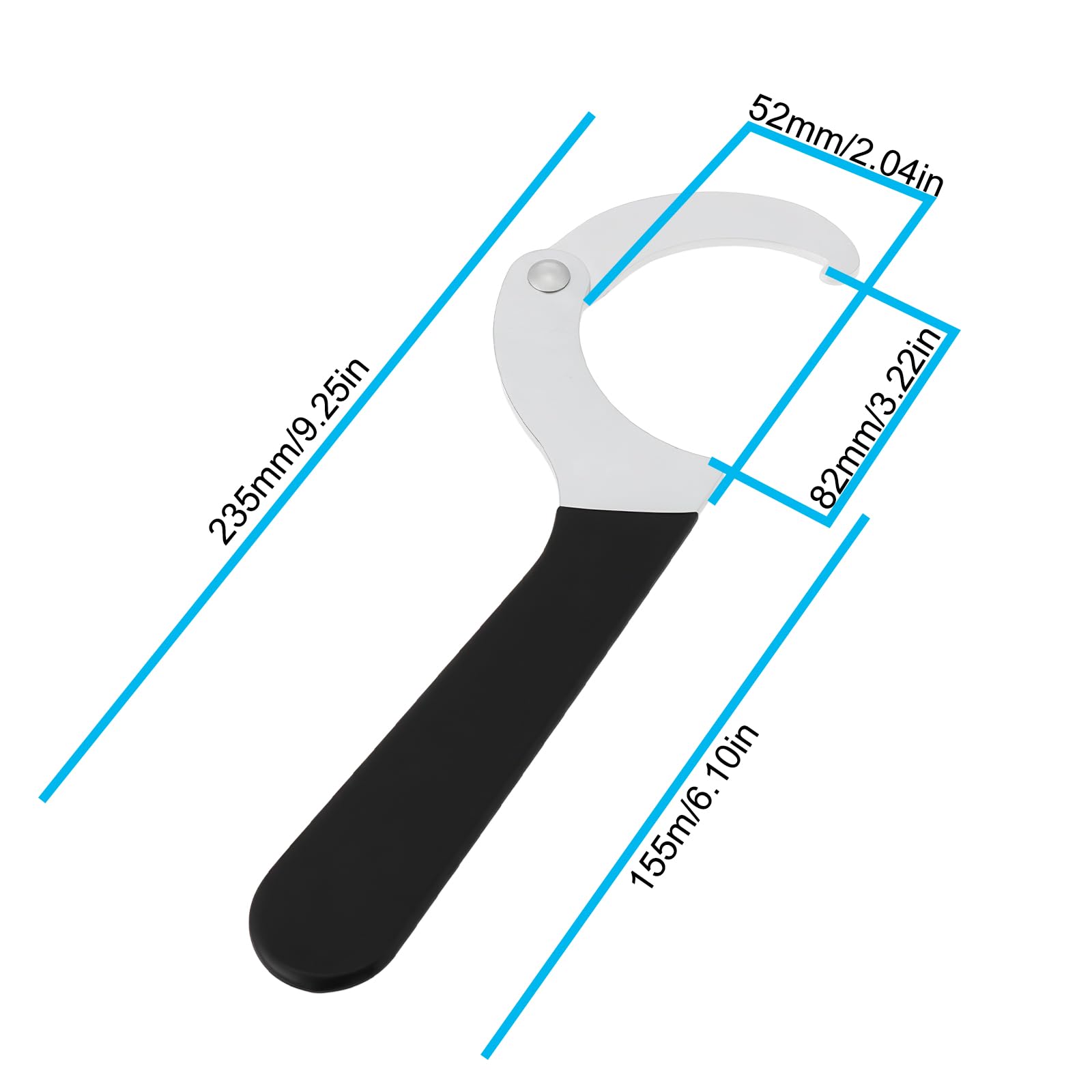 OTOTEC Chiave regolabile ammortizzatore molla moto in acciaio inox 2 a 4-3/4 pollici compatibile con Leixun e altri modelli