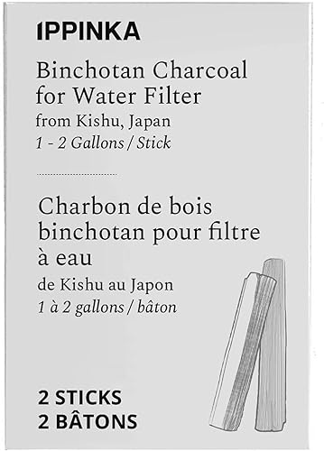 Miniatura 7 de Binchotan Charcoal de Kishu, Japón - Barras purificadoras de agua para agua de gran sabor, 2 varillas, cada barra filtra 1-2 galones de agua