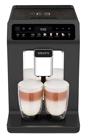 Krups EA895N10 Cafetera automática Evidence One, One Touch Cappuccino, Función de doble taza, 12 especialidades de bebidas, Pantalla a color, Depósito de agua de 2,3 litros, 1450 W