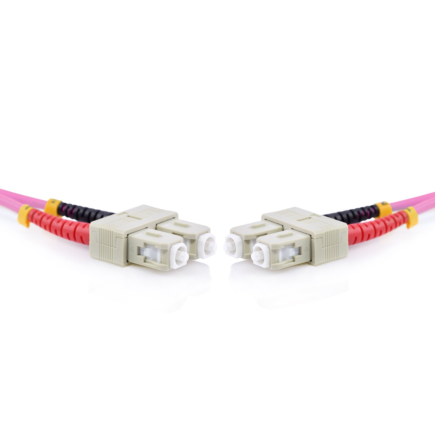 5 Pieces 15m Câble Fibre Optique OM4 SC/SC - Duplex Multimode 50/125µm