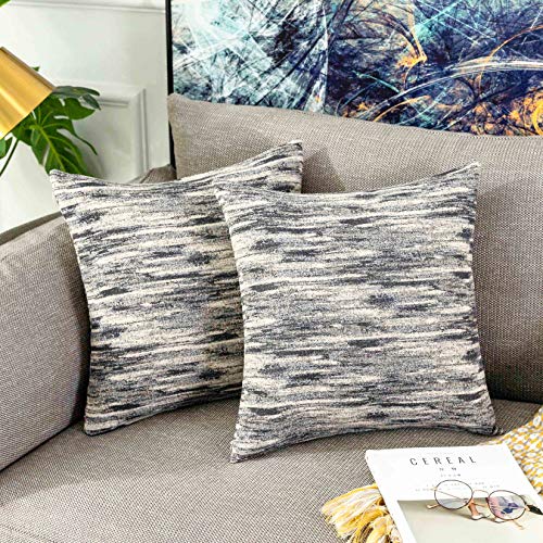 Home Brilliant Gray Decorative Pillow Covers 24x24 2-Pack