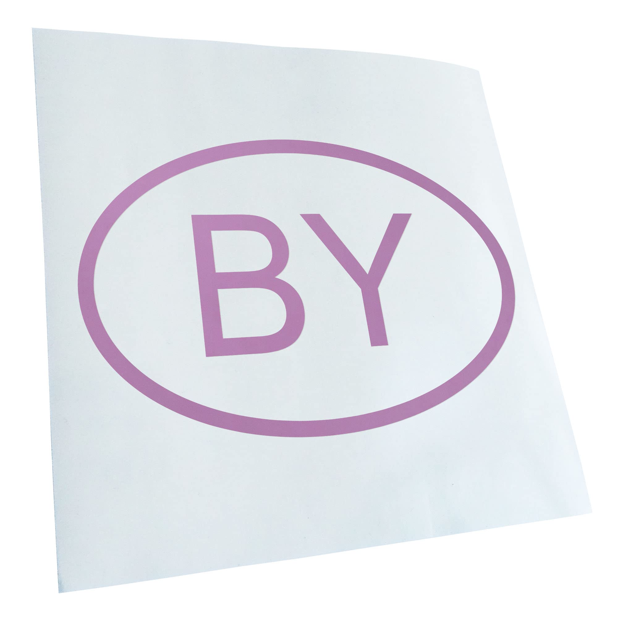 Kiwistar - Car Sticker - Lilac - 50 x 33 cm Belarus BY - Rear Window Car Sticker Weatherproof for Car Truck Moped Truck - Sticker Exterior Self-Adhesive Tuning Accessories for Window Vehicle Window