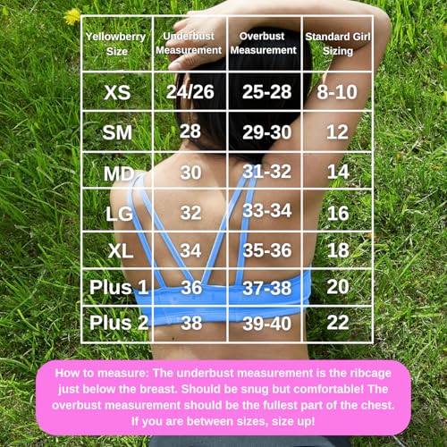 Yellowberry Luna Strappy Back Sports Bra for Girls Comfortable Everyday Training Bra for Tweens & Teens4