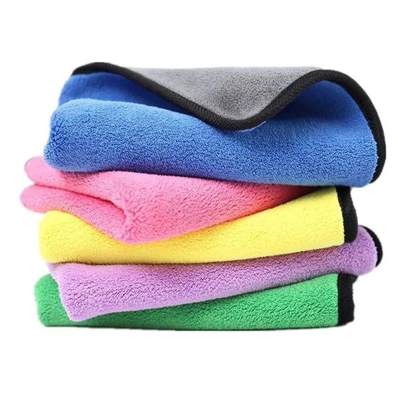 D&C PAWS Microfiber Towel for Puppies, Kittens, Dogs & Cats | Super Absorbent, Quick-Drying, Soft & Lint-Free Small Bath Towel for Pets (30 cm -5PC)