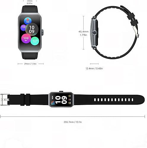 Miniatura 9 de Reloj de seguimiento de fitness, rastreador de salud con podómetro, monitor de frecuencia cardíaca y sueño, oxígeno en sangre, relojes impermeables