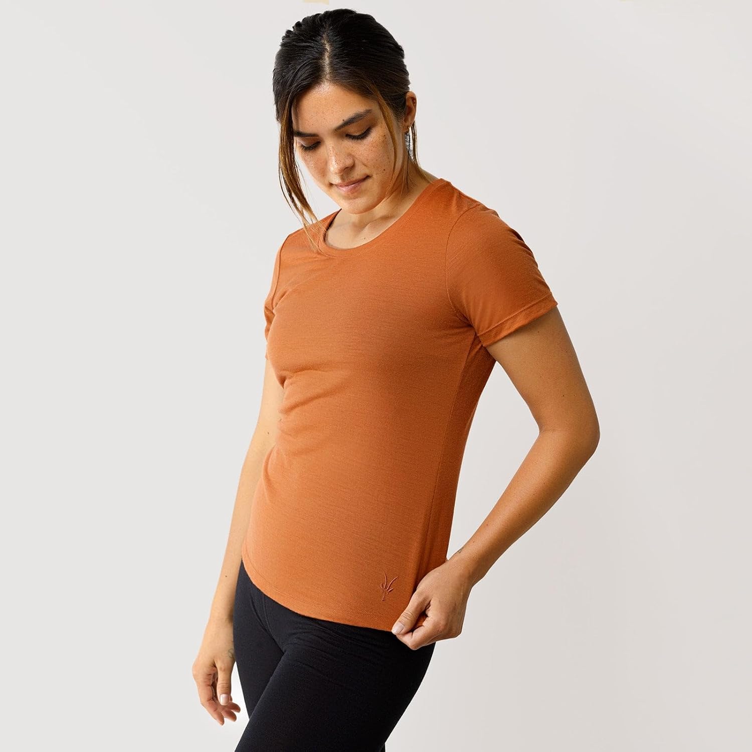 IBEX Merino Wool 24 Hour Short Sleeve Low Crew for Women | Lightweight & Breathable Solid Crew Neck Women's Top - Image 9