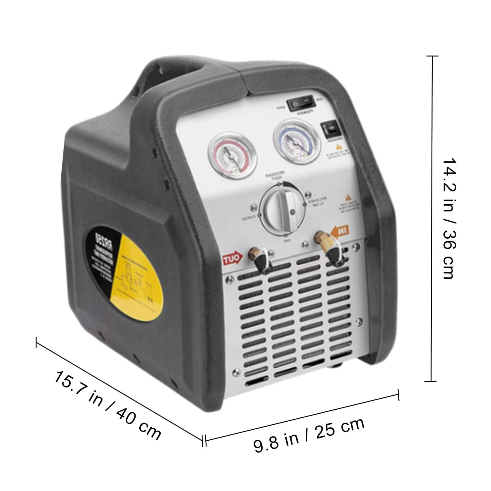 Máquina portátil de recuperación de refrigerante 1hp/3/4 H -P - Máquina de recuperación de CA120V HVAC para refrigerante líquido
