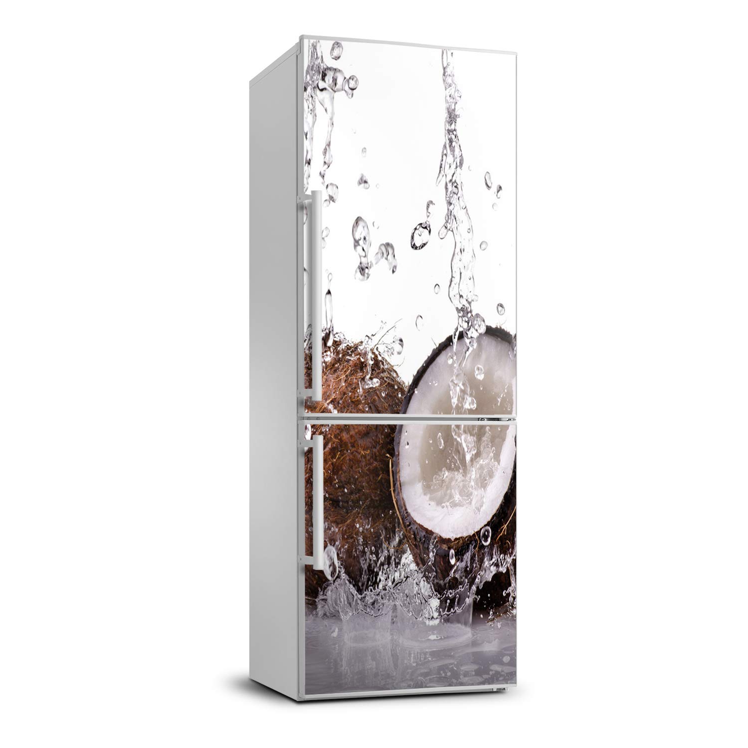 Décoration de cuisine exotique avec le sticker frigo noix de coco Tulup