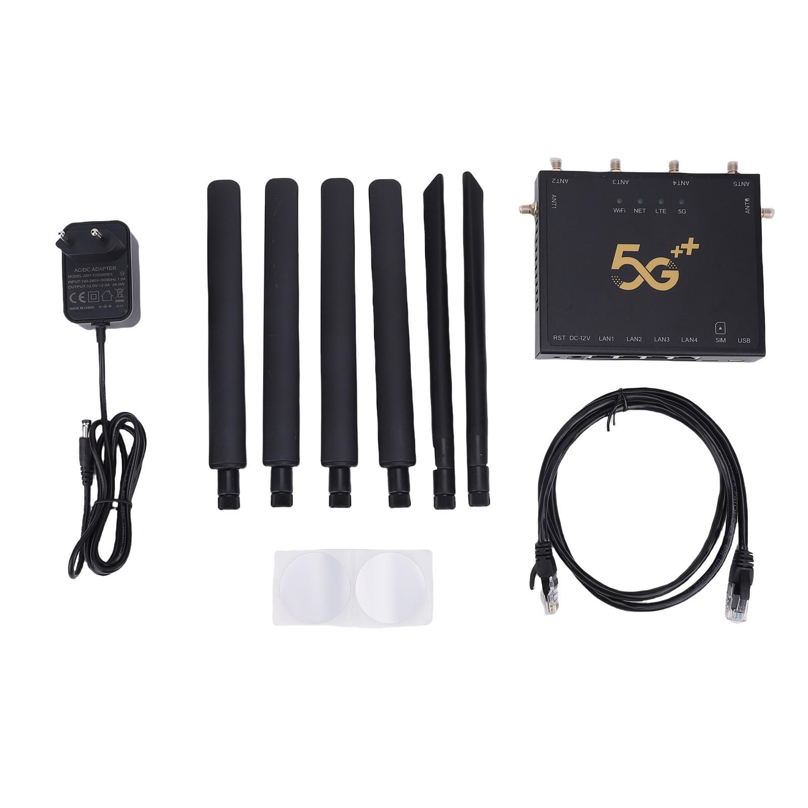 Router WiFi 6 5G con Slot per Scheda SIM, 6 Antenne Ad Alto Guadagno Router Internet Wireless Gigabit Dual Band per Casa, Supporto 4G LTE e Rete Mesh