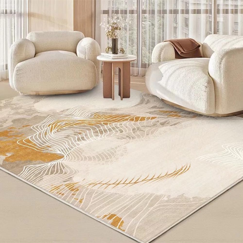 Tapis de salon doux pour sol froid grand tapis flanelle abstrait 200x250cm