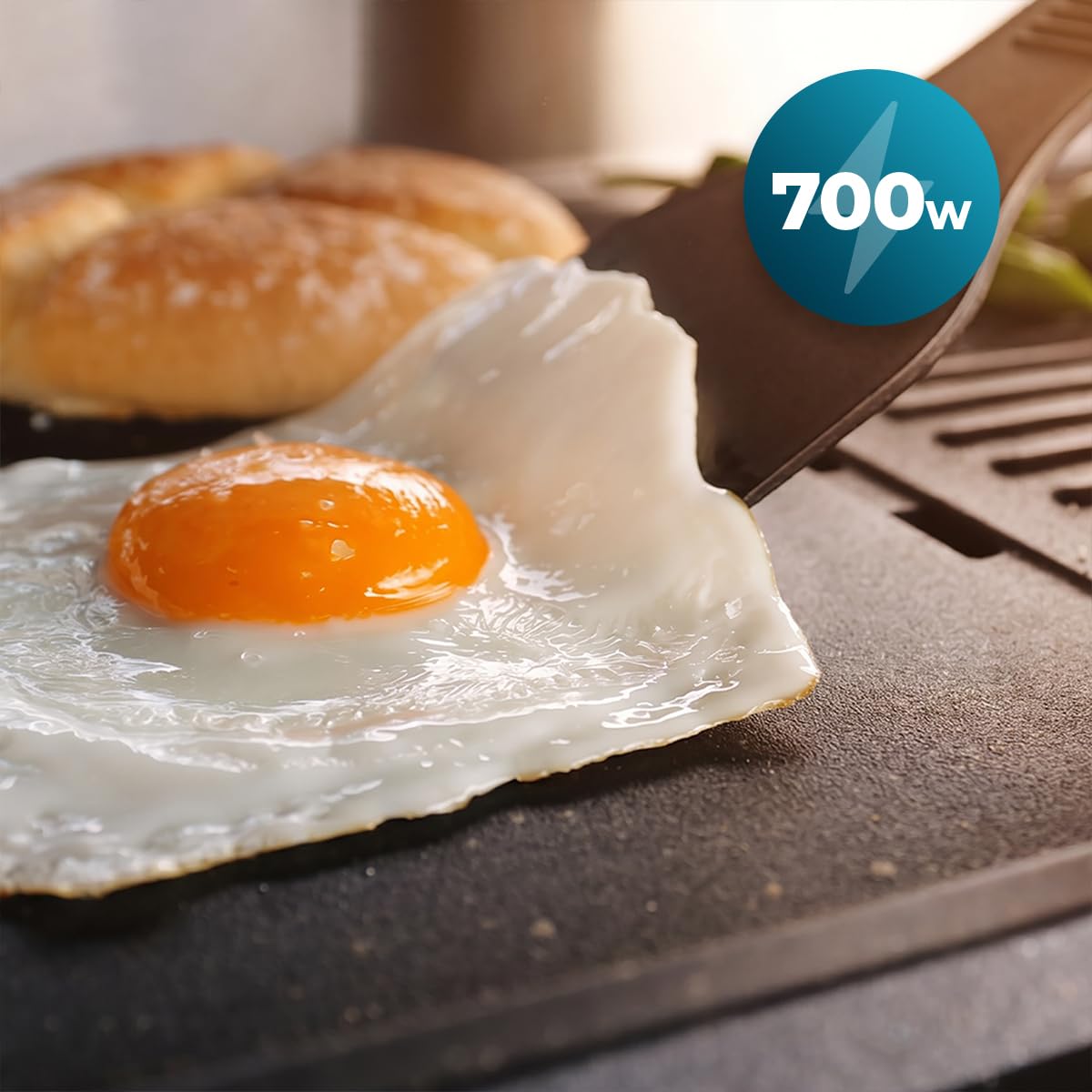 Cecotec Perfectroast 3000 Inox Max grill elektryczny, powierzchnia kuchenna 30 x 50 cm, 2 miejsca do gotowania, powłoka nieprzywierająca, metaliczny