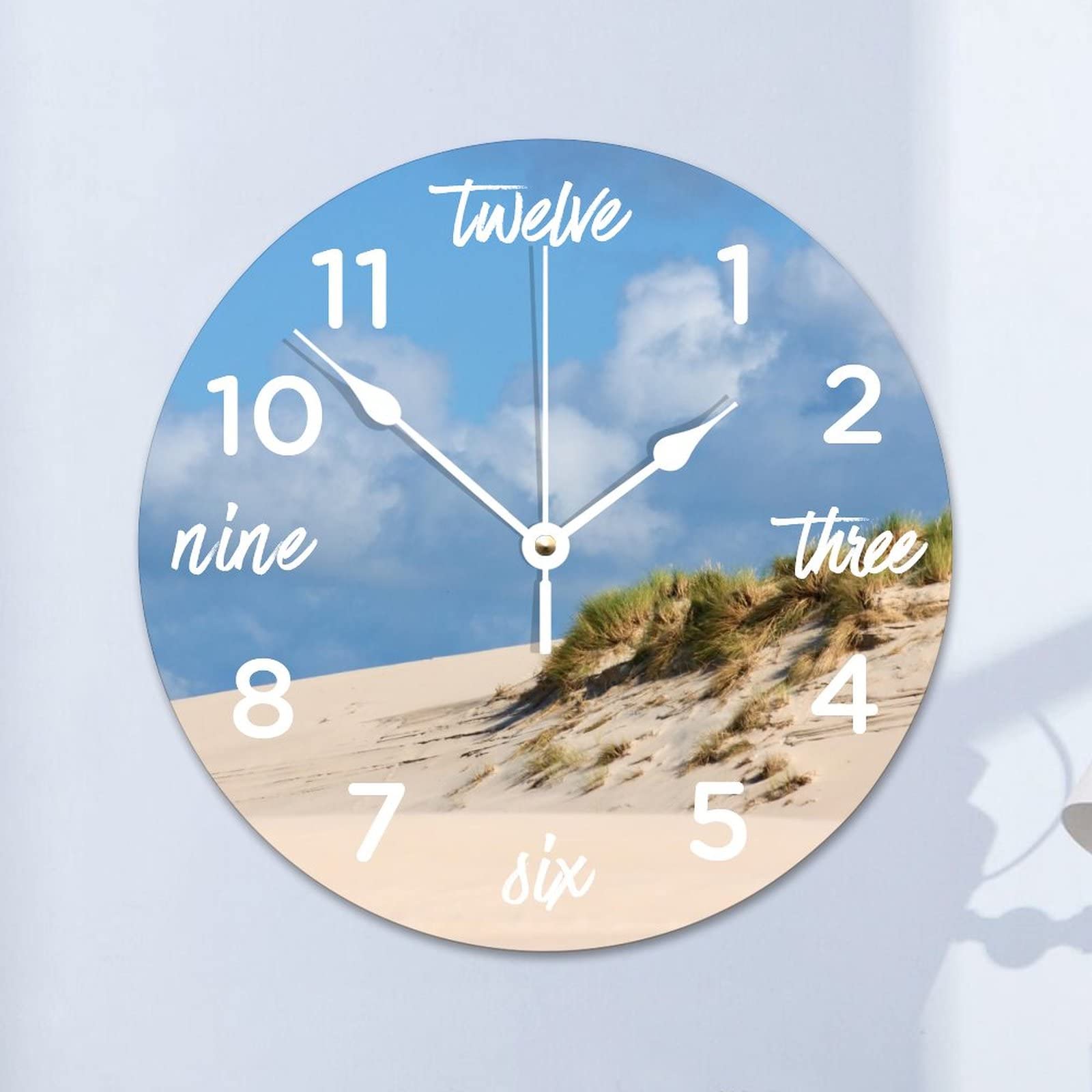 Horloge murale décoration d'intérieur ronde pour salon et école
