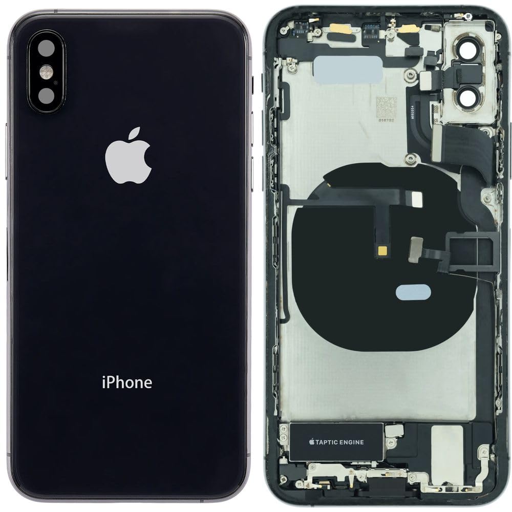Mobile TM Compatible avec Back Housing W/Charging Port Flex and Small Components Pre-Installed for iPhone XS (Used OEM Pull: Grade B) (Space Gray)