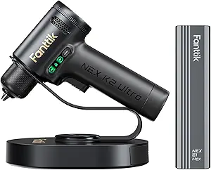 Fanttik K2 Ultra 7.4V Power Drill & E1 Max 3.7V Electric Screwdriver-Grey