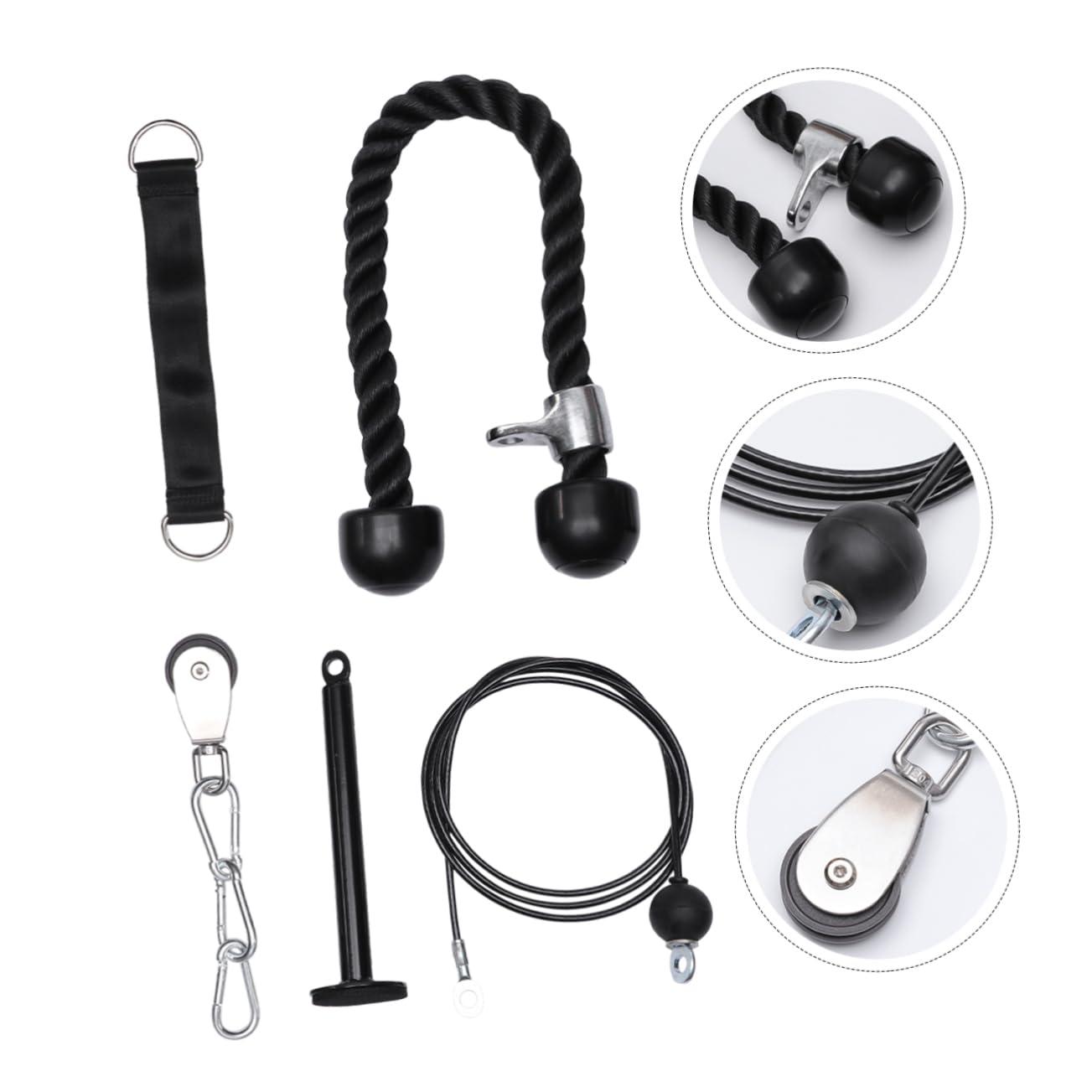 Kit De Entrenamiento De Brazos Profesional De Poleas De Extensión De Tríceps Equipo De