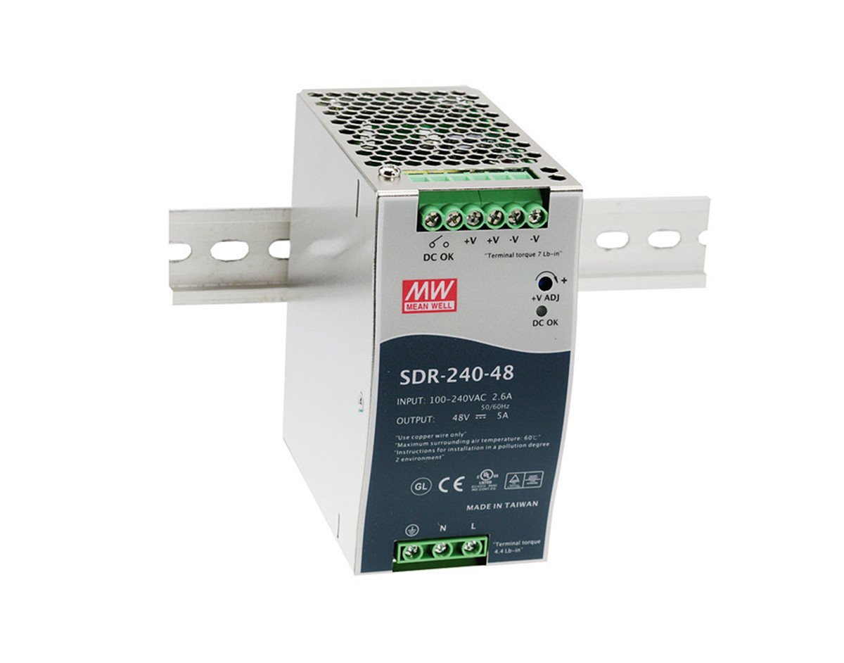 Original SDR-240-48 Single Output Industrial DIN Rail with PFC Function Power Supply 48V 5A 240W