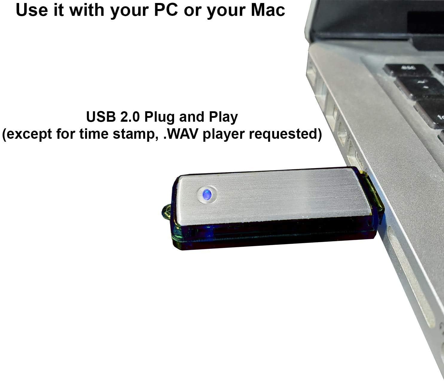 MAYUMI 8GB Digital Voice Recorder USB Flash Drive Voice Activated Recording 2