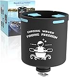 Kayak Cup Holder with Rubber Tabs, Fishing Tool and Lures Storage, Kayak Water Bottle Holder, Kayak Drink Holder, Tracck Mount Accessories, Track Mount Gear Pack of 1