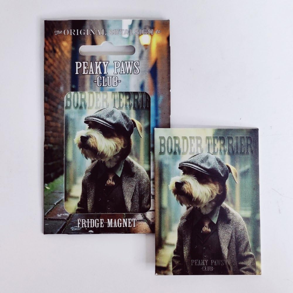 Fridge Magnet (65 x 90 mm) - Peaky Paws Club (Border Terrier)