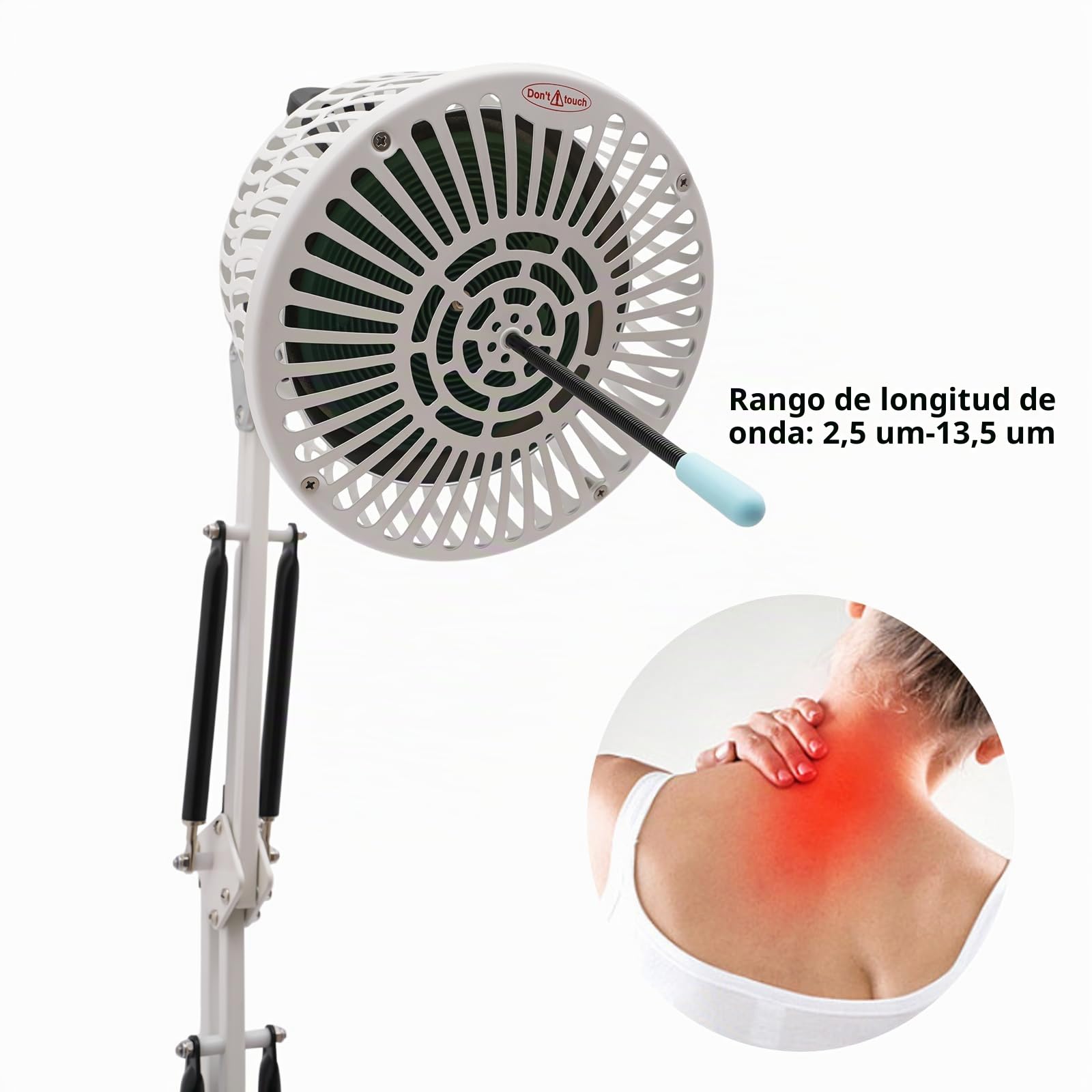 OUKANING Lámpara de acupuntura, lámpara de calor mineral TDP, temporizador de 30/60/90 min, 300 W, lámpara mox, faro infrarrojo, lámpara de terapia trasera y hombro
