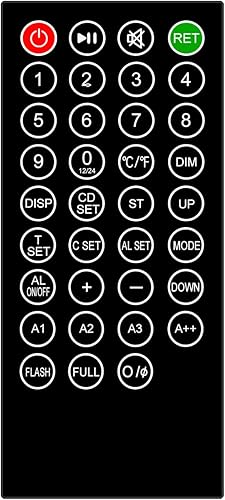 Control remoto para reloj de pared digital LED serie CH3386/CH3387/CH3389..