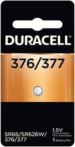 Duracell Reloj de batería de óxido de plata/electrónico de 1,5 voltios 377 1 cada uno (paquete de 5)
