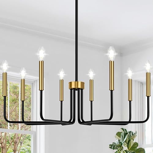 Miniatura 11 de Lynnoland - Candelabros de 6 luces de granja para comedor, accesorios de iluminación colgantes, lámparas industriales modernas para dormitorio