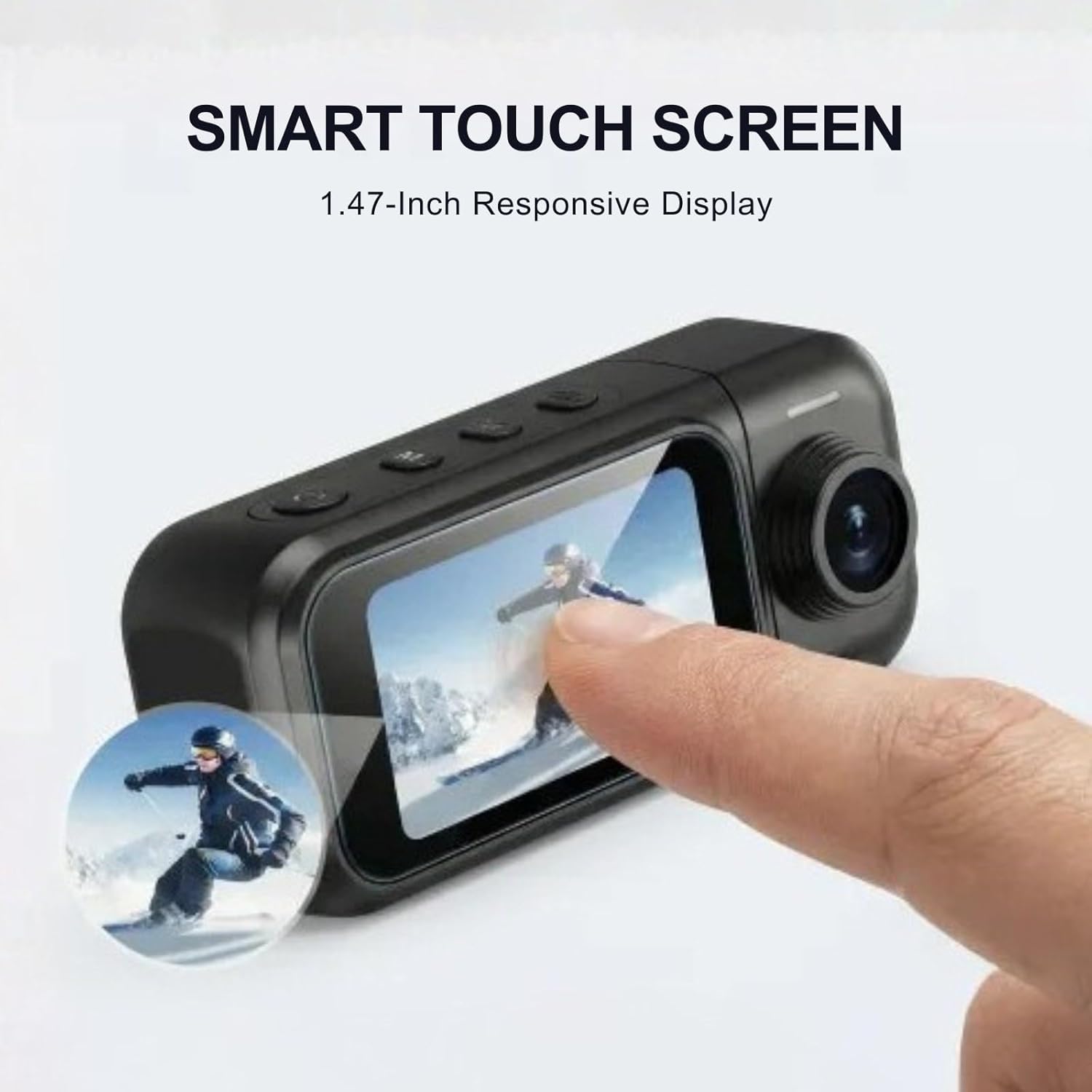 Mini Body Camera Video Recorder, 32GB Card, 1080P 180° Flip Lens Vlogging Cam, 150Mins Battery, Personal Security Chest Camera with Magnetic Clip for Police/Patrol/Delivery/Home