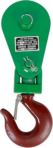 Miniatura 2 de Bloque de arranque de 8 toneladas con gancho giratorio para polea de 6 pulgadas, cuerda de alambre de 34 pulgadas para camión de remolque de